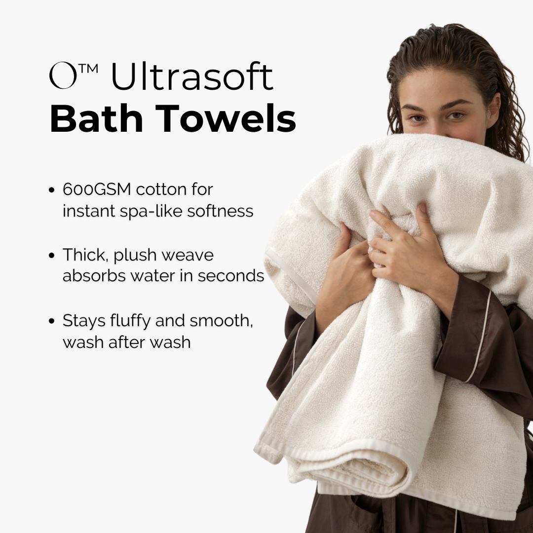 Ultrasoft 100% Cotton Bath Towels ( 1+1 FREE )