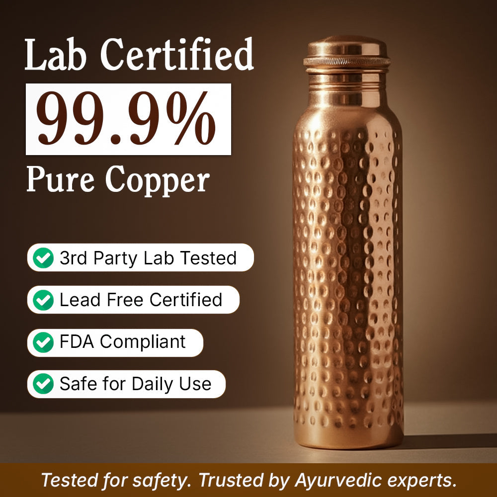 Reviflora® Pure Copper Water Bottles - V2 Hand-Hammered Edition