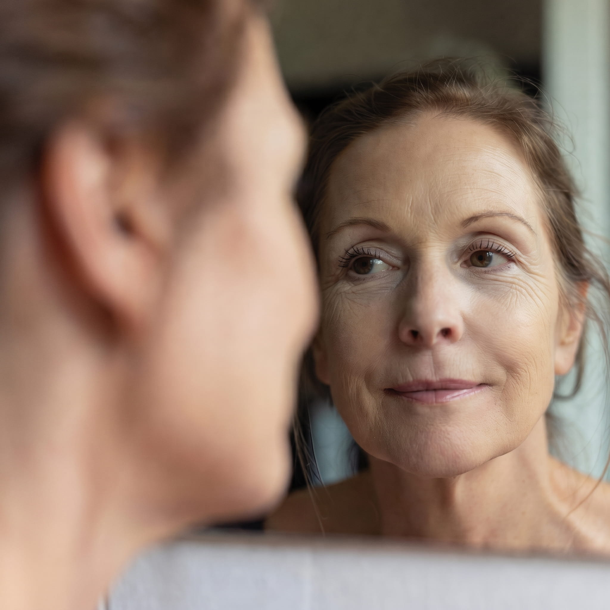 Natural finish on mature skin